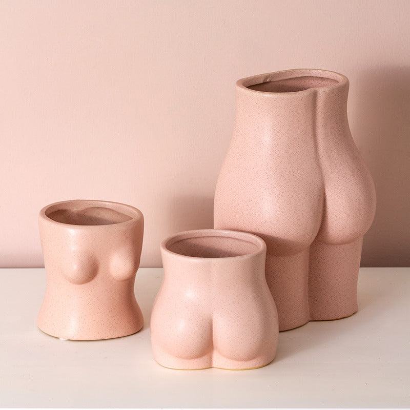 Feminine Body Chest Butt Ceramic Vase - Starhauz.com