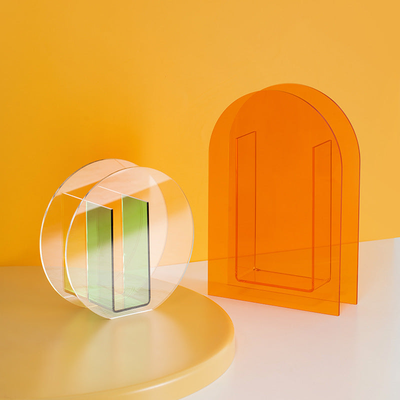 Colorful Acrylic Geometric Flower Vase - Starhauz.com