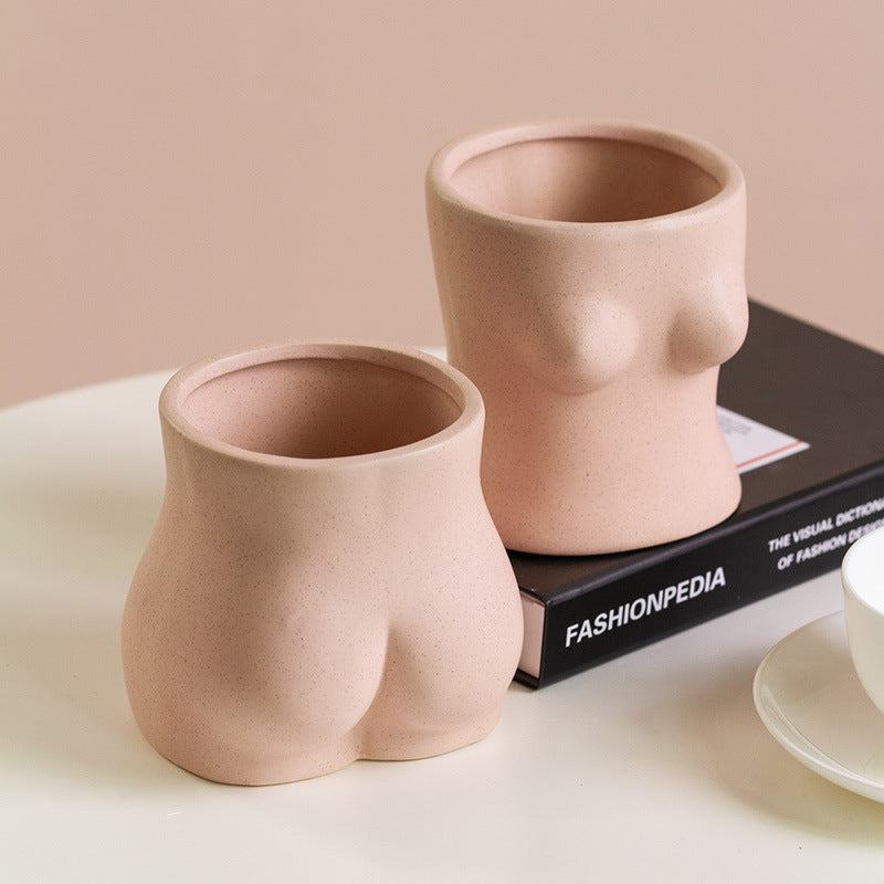 Feminine Body Chest Butt Ceramic Vase - Starhauz.com