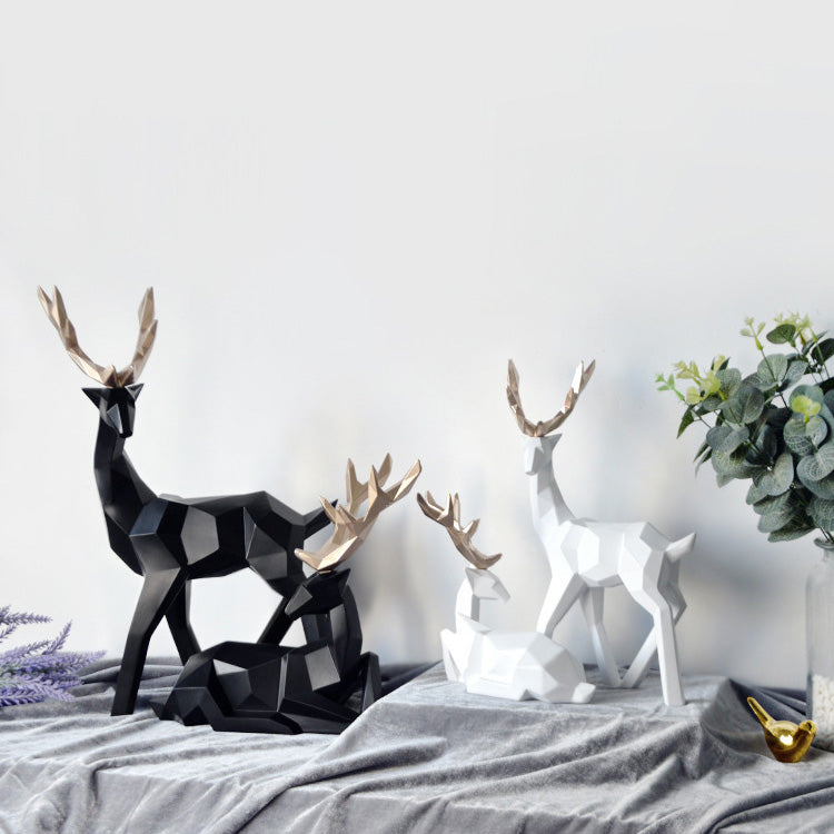 Reindeer Scandinavian Sculpture Set of 2 - Starhauz.com