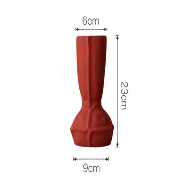 Morandi Color Stitched Ceramic Vase - Starhauz.com