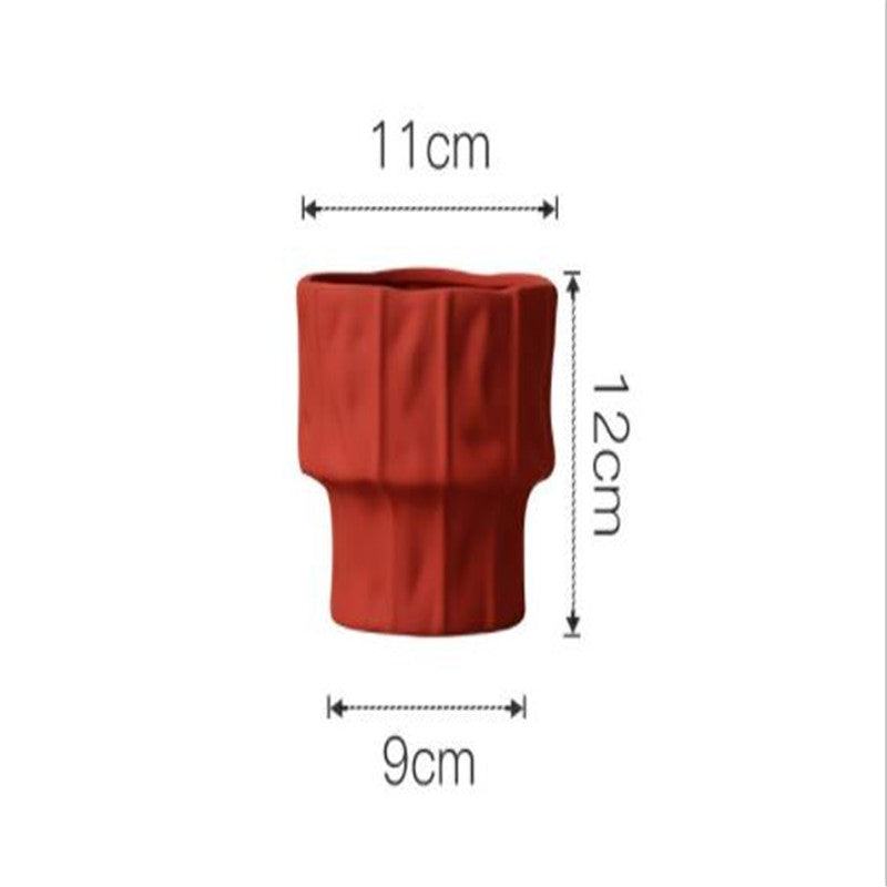 Morandi Color Stitched Ceramic Vase - Starhauz.com