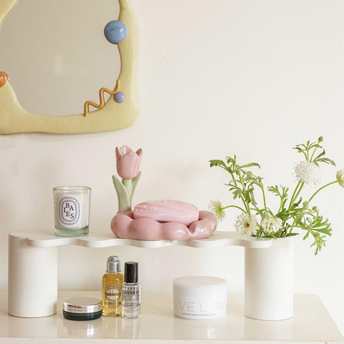 Spring Floral Soap Dish Bathroom Decor - Vanity