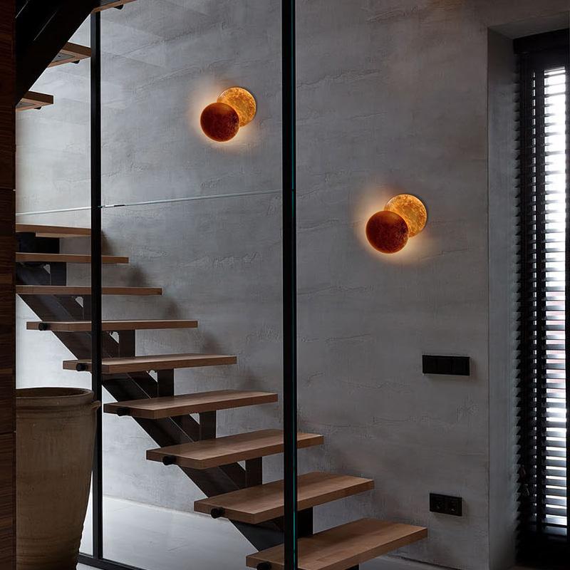Creative Rotatable Moon Phase Wall Lamp - Lighting