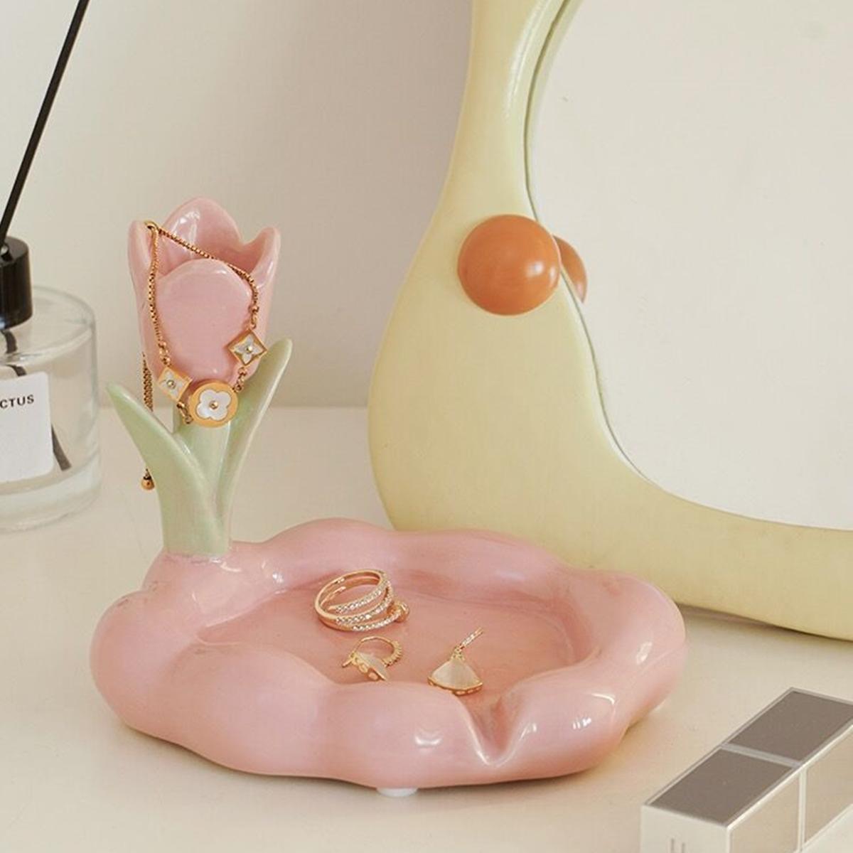 Spring Floral Soap Dish Bathroom Decor - Vanity