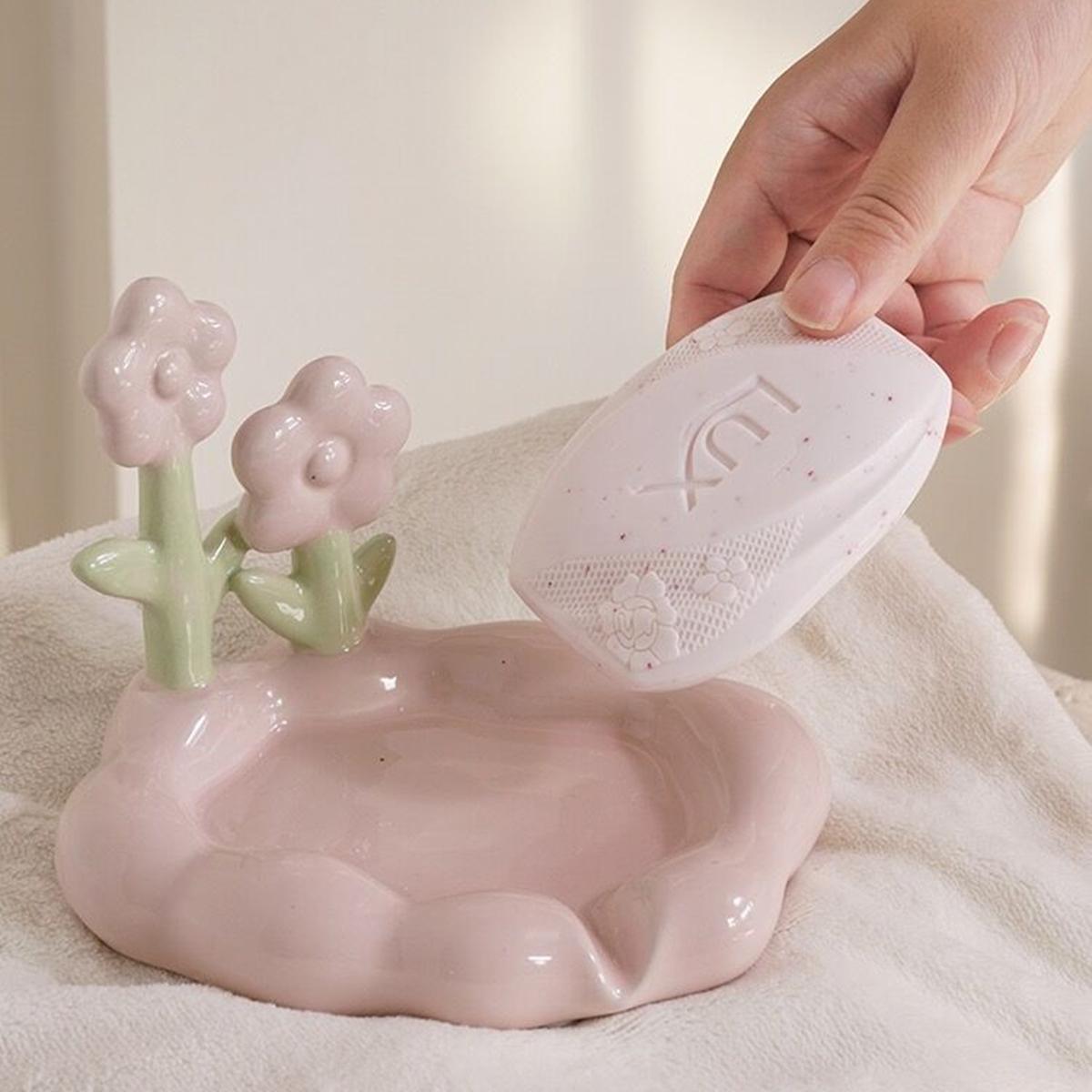 Spring Floral Soap Dish Bathroom Decor - Vanity