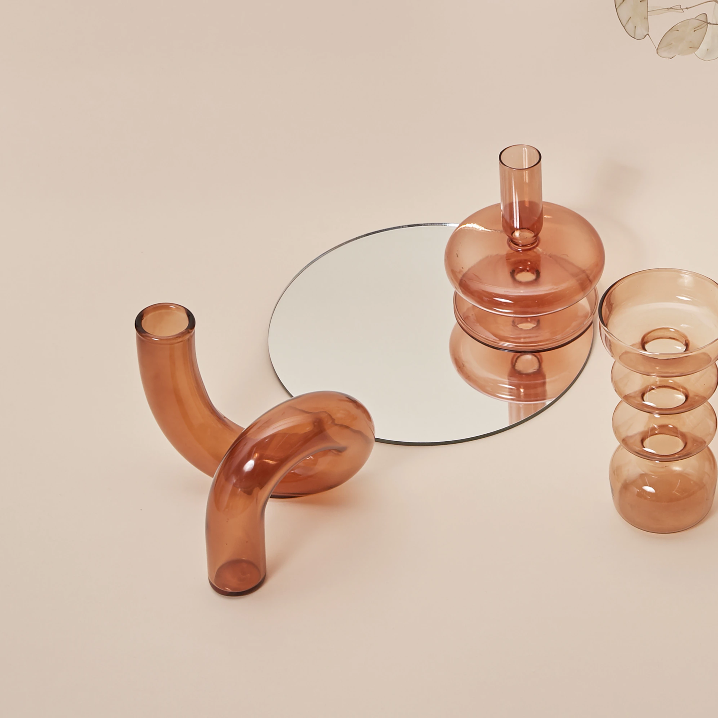 Retro Twisted Glass Candlestick Holder - Starhauz.com