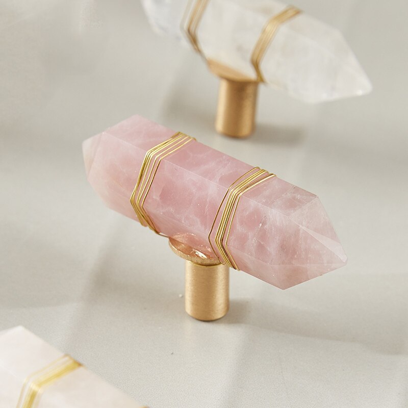 Crystal Brass Lining Cabinet Knob - Starhauz.com