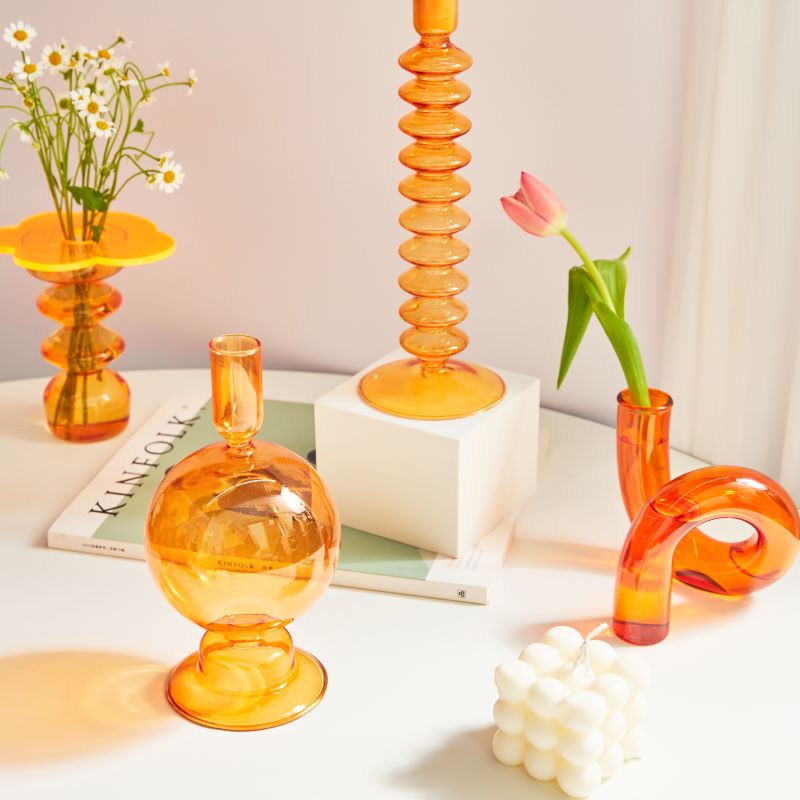 Retro Twisted Glass Candlestick Holder - Starhauz.com