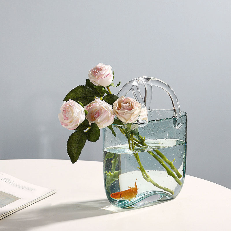 Basket-Bag Glass Vase - Starhauz.com