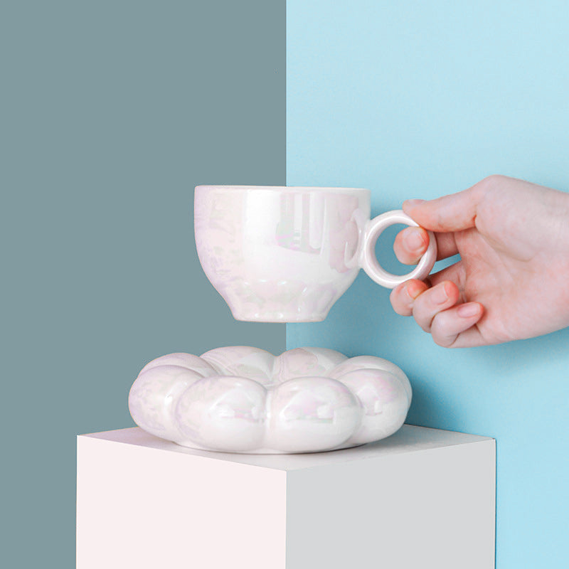 Chubby Floral Cup And Saucer Set - Kitchen