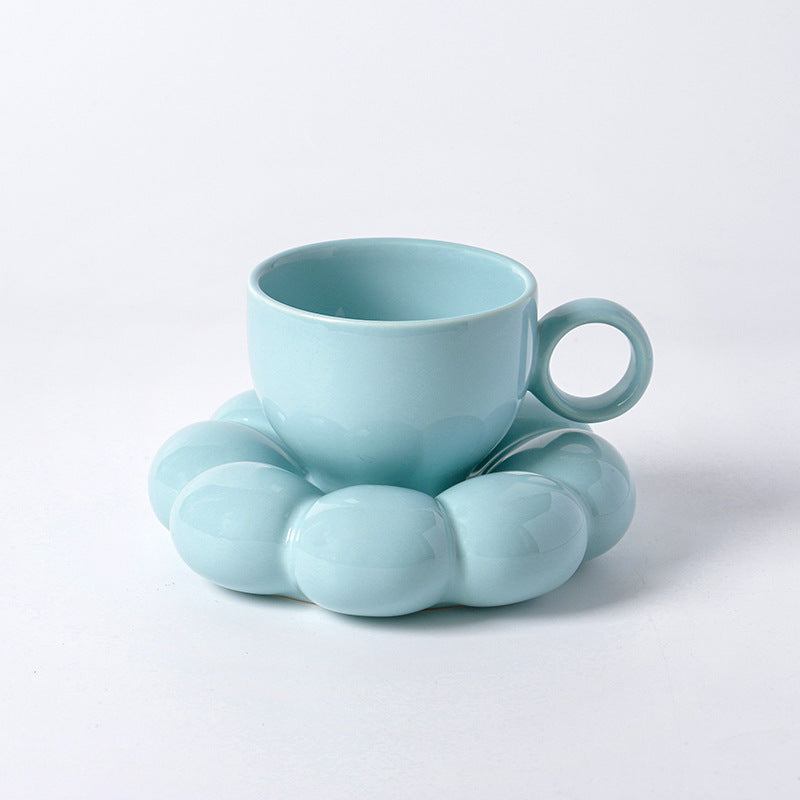 Chubby Floral Cup And Saucer Set - Kitchen