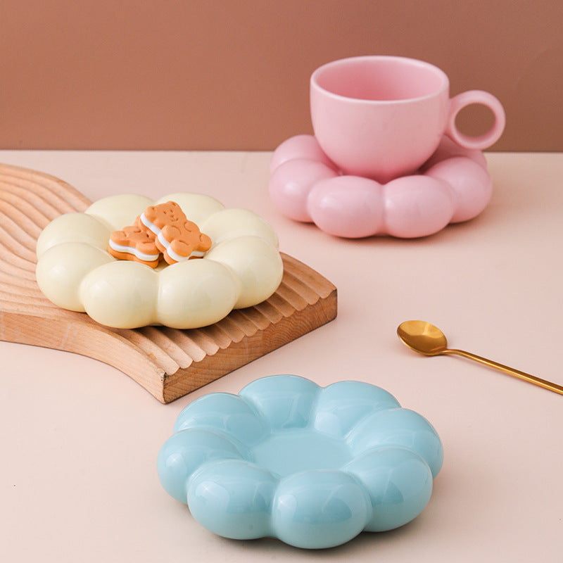 Chubby Floral Cup And Saucer Set - Kitchen