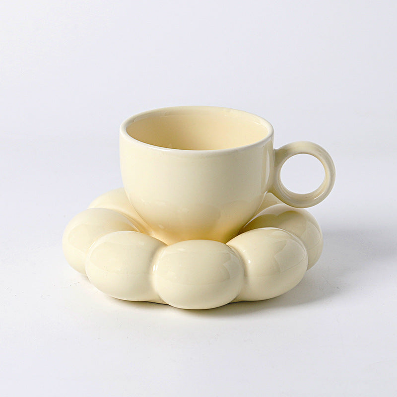 Chubby Floral Cup And Saucer Set - Kitchen