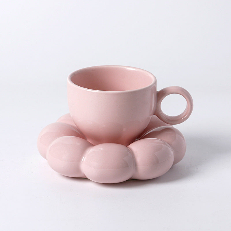 Chubby Floral Cup And Saucer Set - Kitchen
