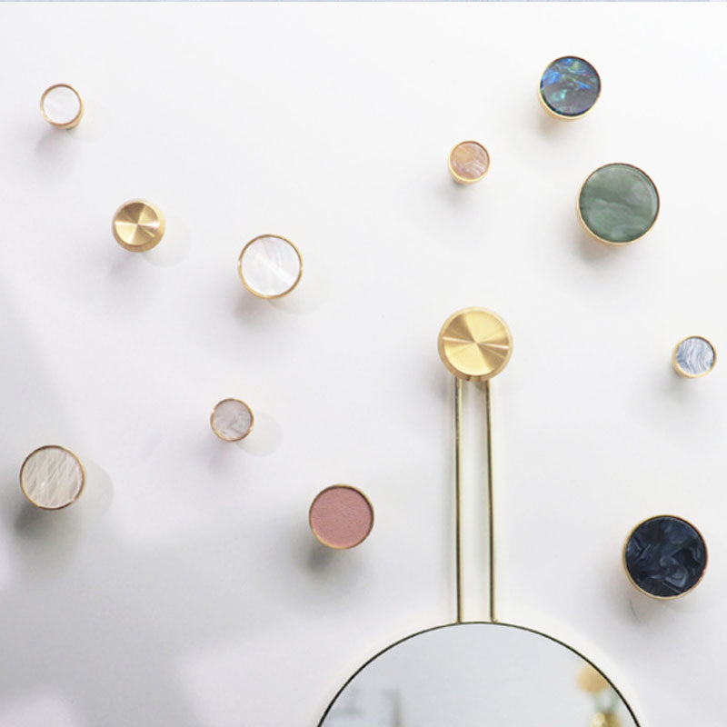 marble wall hook colourful pearly