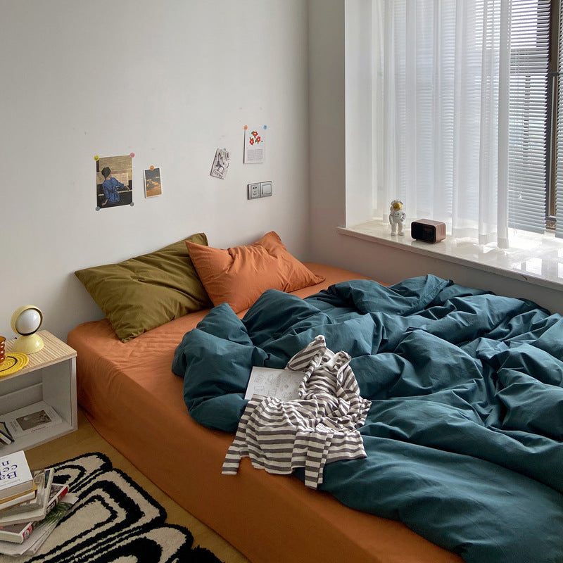 Earthy Color Combo Bedsheet Set - Starhauz.com