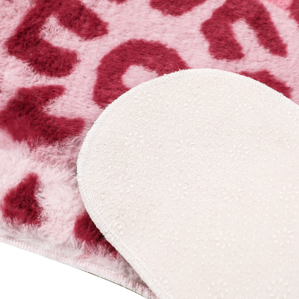 Pink Leopard Print Rugs - Starhauz.com
