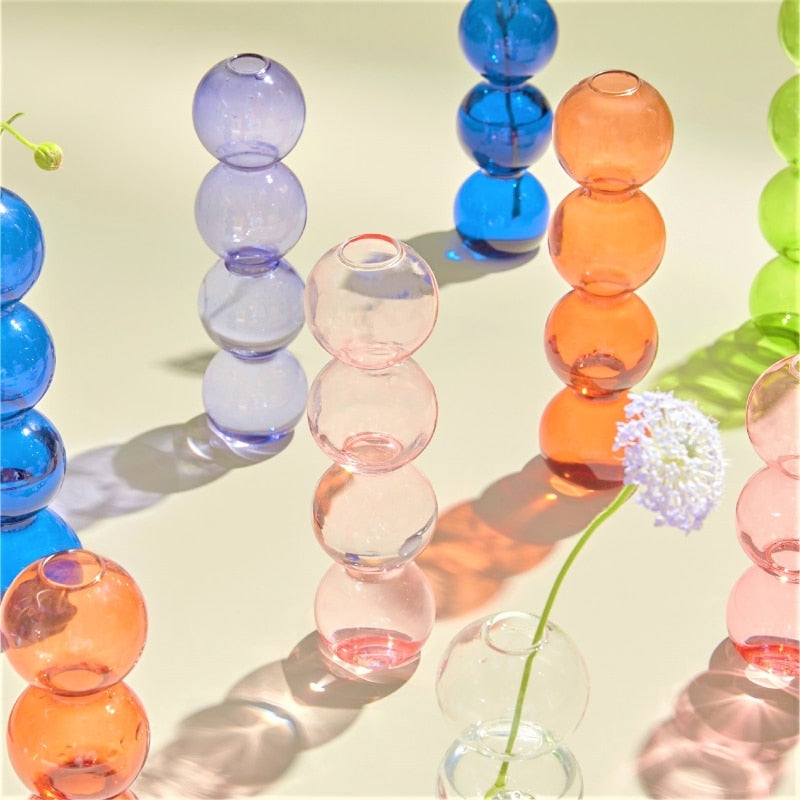 Retro Glass Spherical Colorful Vase - Starhauz.com