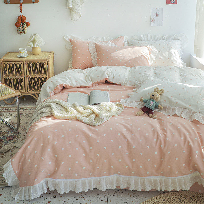 Princess Heart Bed Sheet Set - Starhauz.com