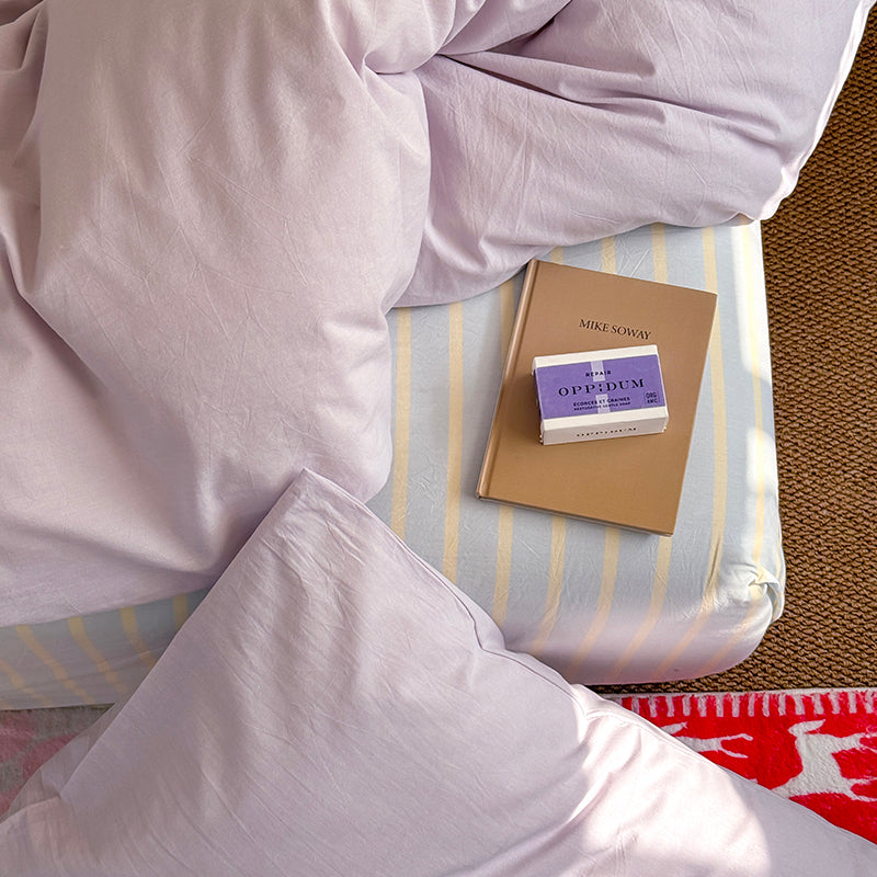 Pastel Purple Stripe Bedding Set - Bedding