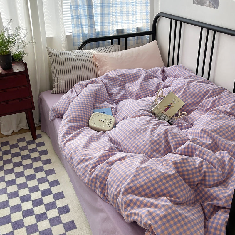 Violet Charm Mixed Pattern Bedding Set - Bedding