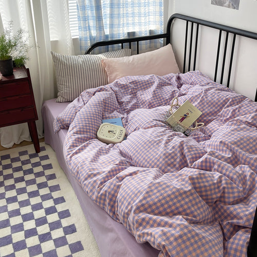 Violet Charm Mixed Pattern Bedding Set - Bedding