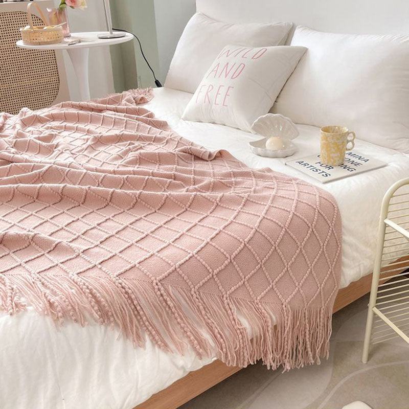 Diamond Cozy Tassel Blanket - Starhauz.com