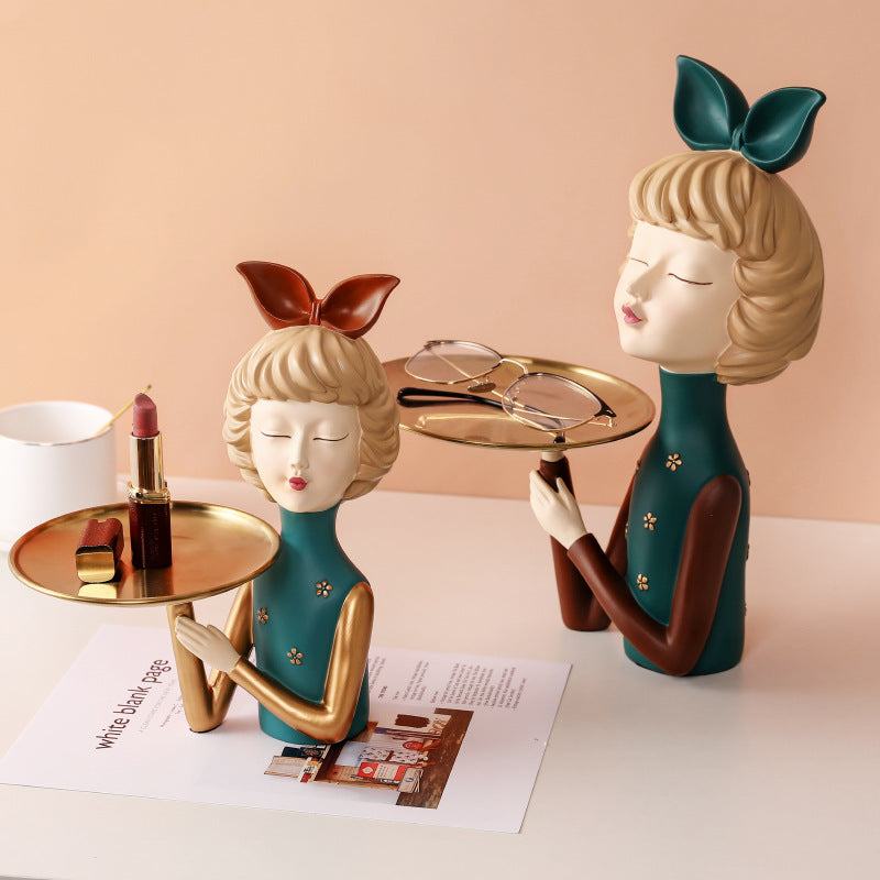 Creative Tray Girl Cute Ornaments - Starhauz.com
