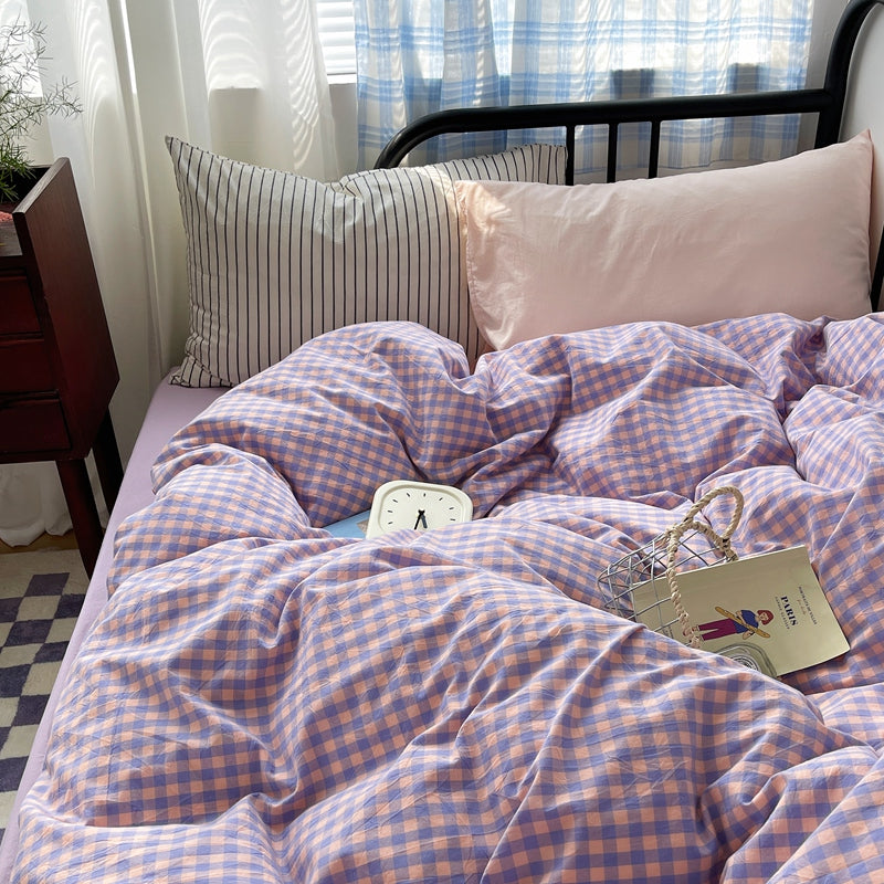 Violet Charm Mixed Pattern Bedding Set - Bedding