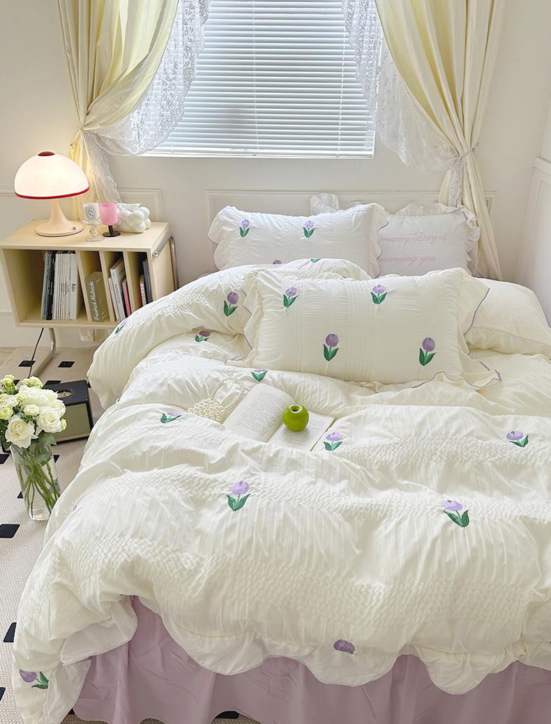 Coquette Room Tulip Ruffle Bedding Set - Bedding