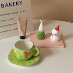 Retro Handpainted Cup & Saucer Set - Kitchen
