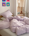 Pastel Purple Stripe Bedding Set - Bedding