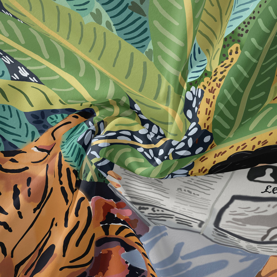 The Jungle Tiger & Girl Tapestry - Starhauz.com