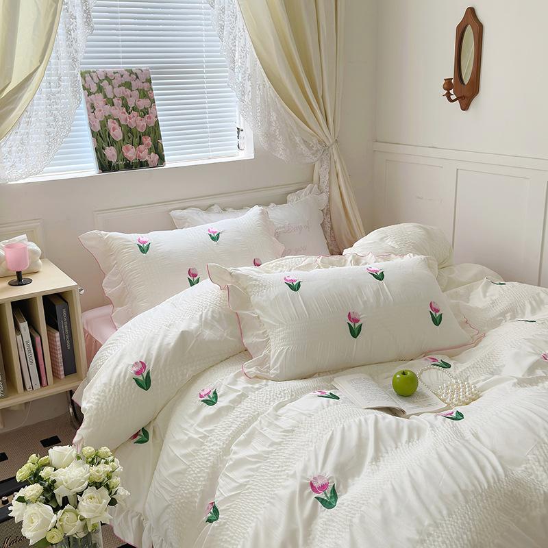 Coquette Room Tulip Ruffle Bedding Set - Bedding