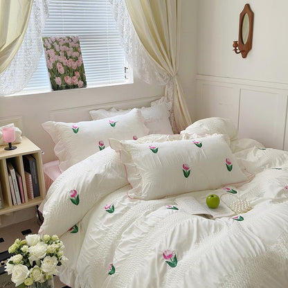 Coquette Room Tulip Ruffle Bedding Set - Bedding