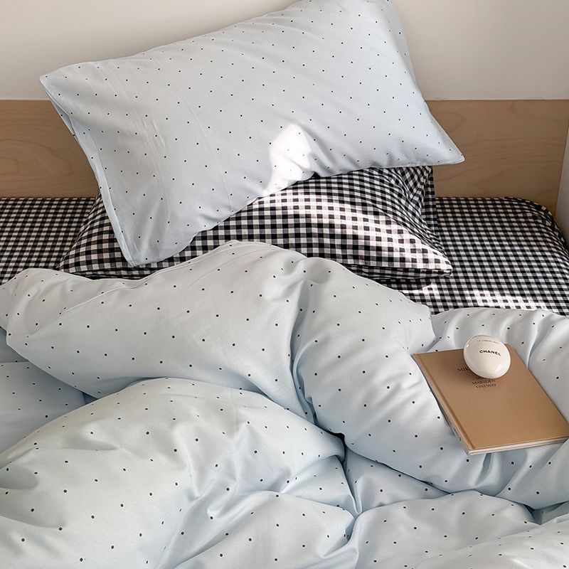 Cloudy Dot Gingham Bedding Set - Bedding