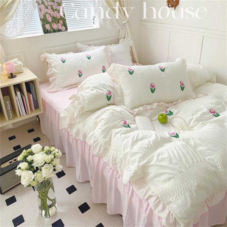 Coquette Room Tulip Ruffle Bedding Set - Bedding