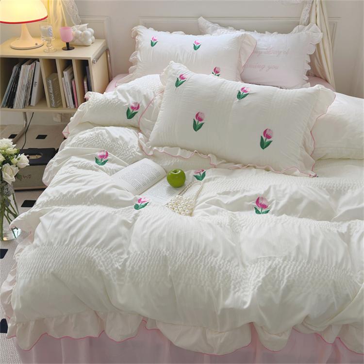 Coquette Room Tulip Ruffle Bedding Set - Bedding