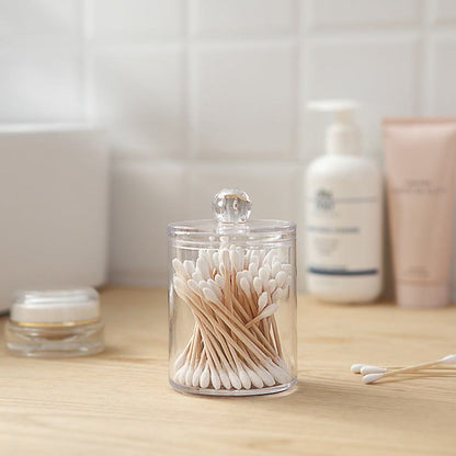 Transparent Cotton Bud Jar - Starhauz.com