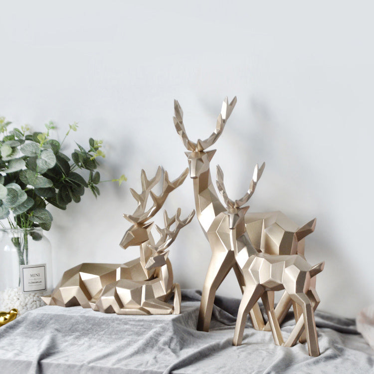 Reindeer Scandinavian Sculpture Set of 2 - Starhauz.com