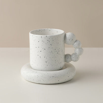 Ceramic Pearly Handle Plump Mug - Starhauz.com