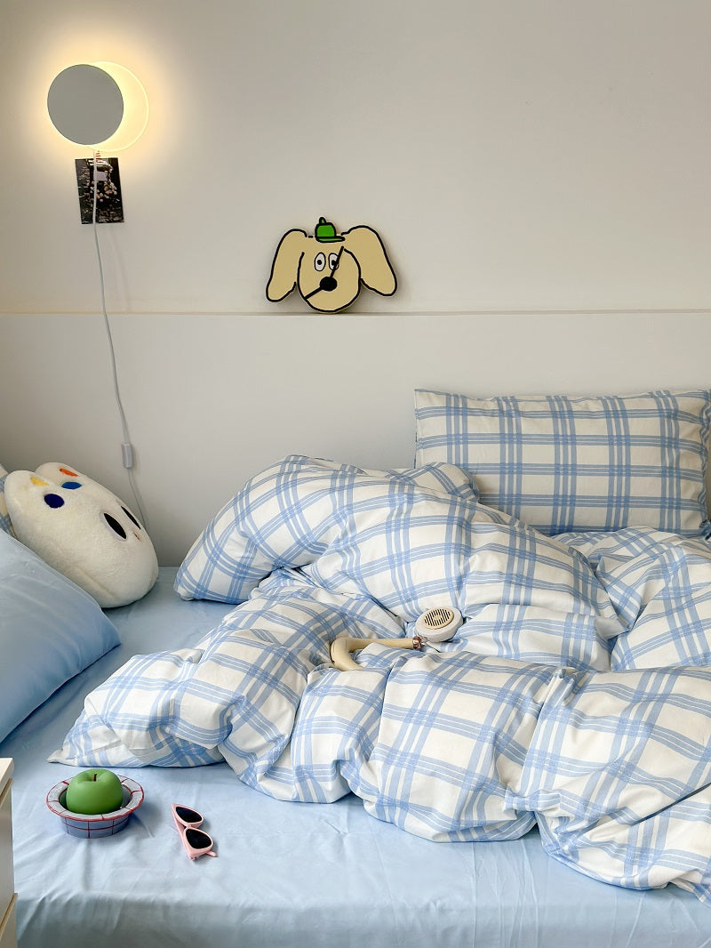 Danish Pastel Plaid Bedding Set - Bedding