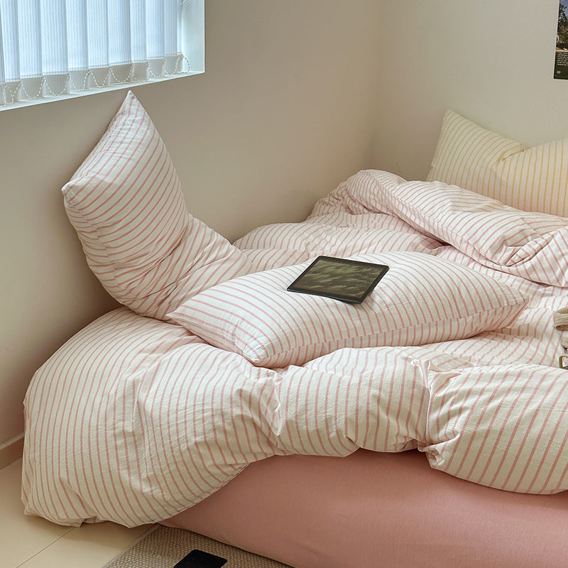 Scandinavian Retro Stripes Bedding Set - Bedding