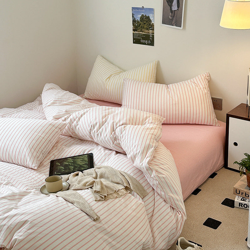 Scandinavian Retro Stripes Bedding Set - Bedding
