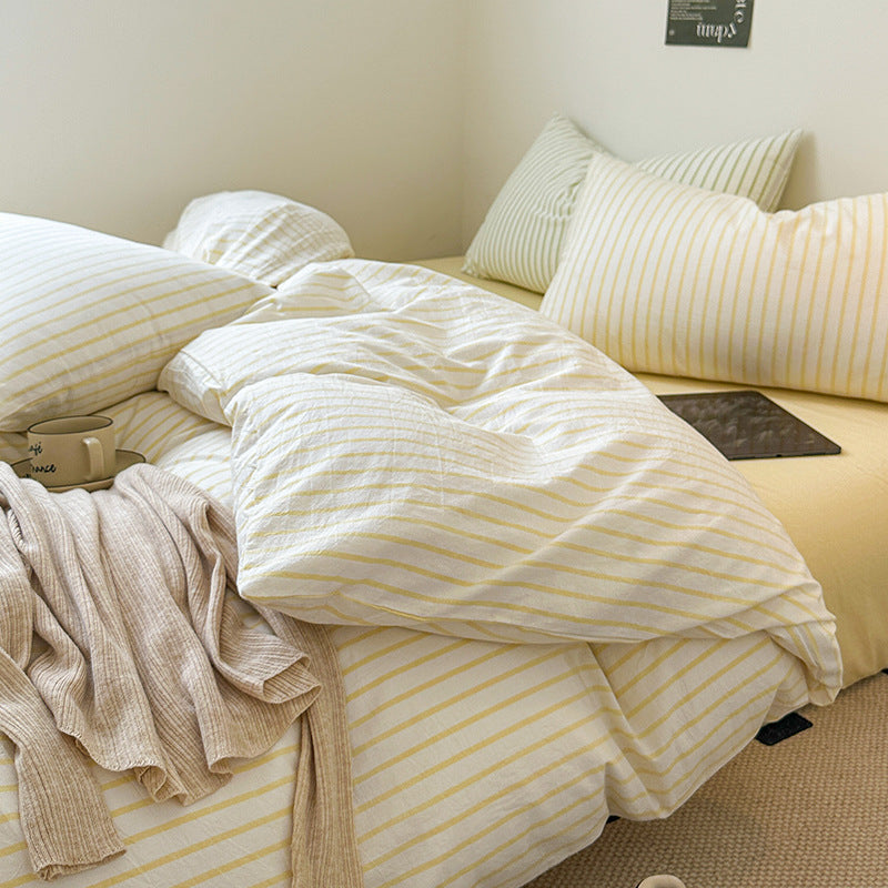 Scandinavian Retro Stripes Bedding Set - Bedding