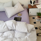 Scandinavian Retro Stripes Bedding Set - Bedding
