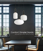 Nordic Fluted Glass Pendant Lights - Lighting