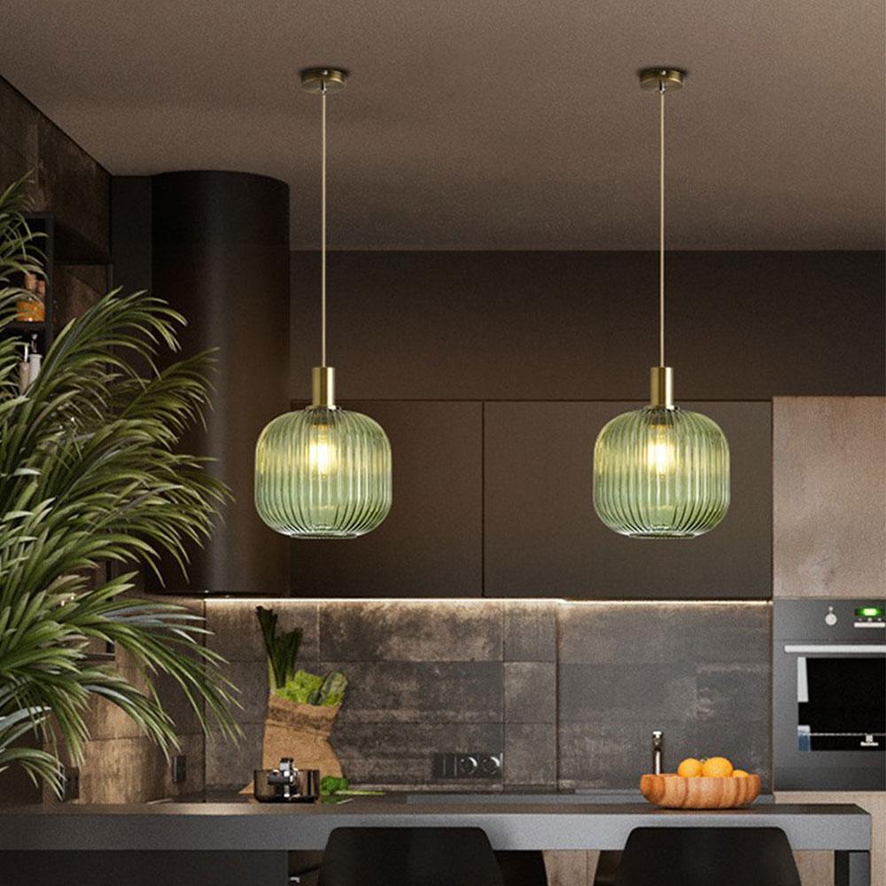 Nordic Fluted Glass Pendant Lights - Lighting