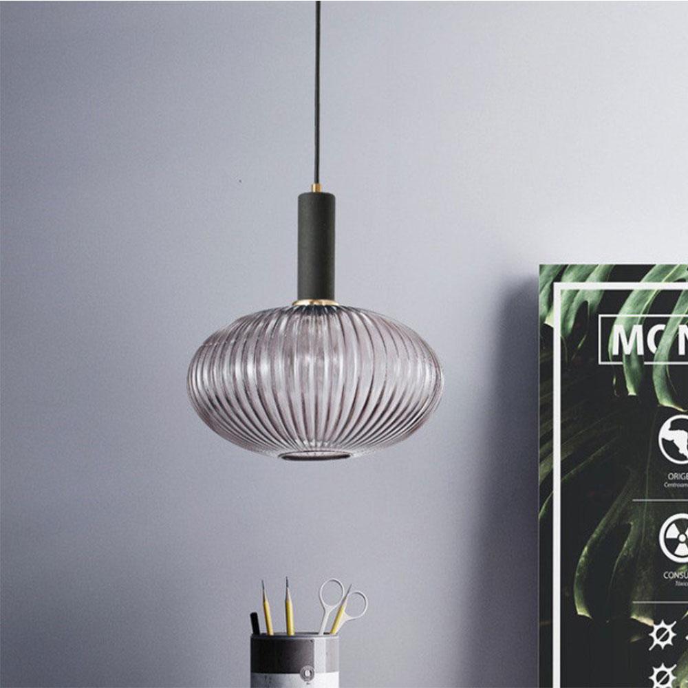 Nordic Fluted Glass Pendant Lights - Lighting